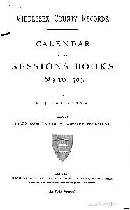 Middlesex County Sessions Book 1689-1709 Frontispiece